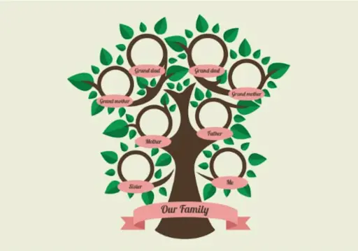 Family tree template Free Vector