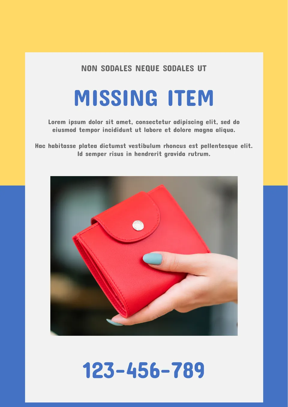 Missing item poster