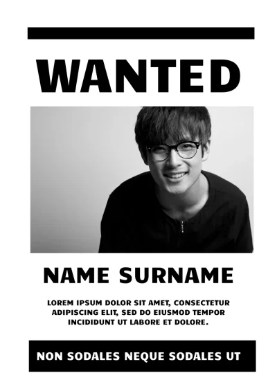 Missing Wanted Poster Template