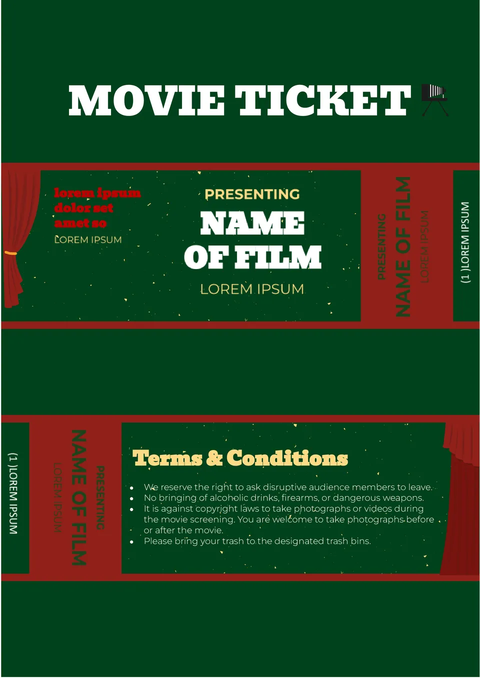 baseball tickets template - Google Search