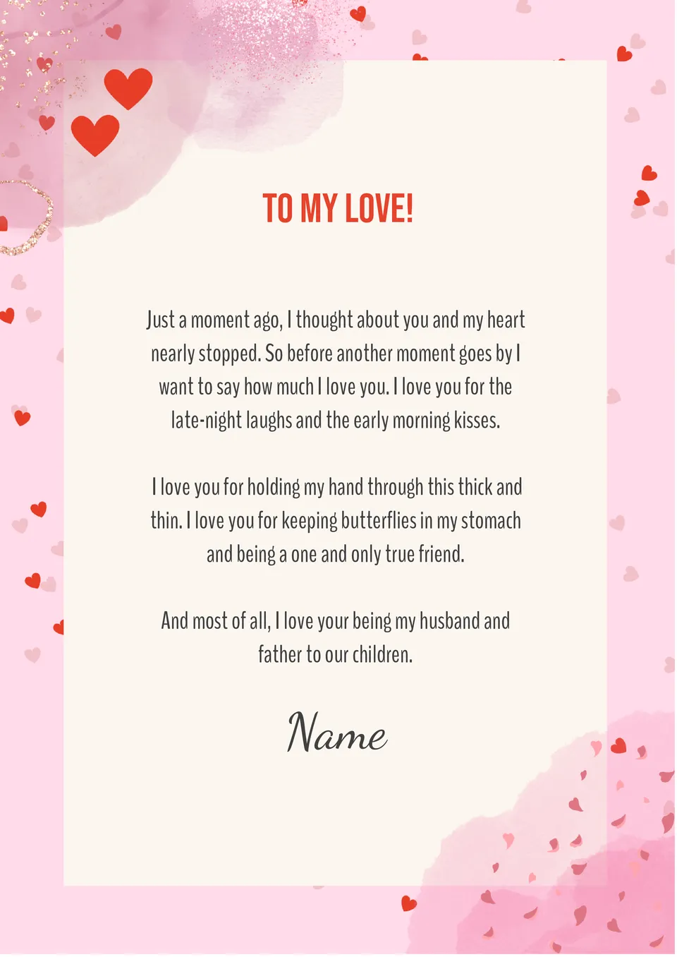 Love Letter Template