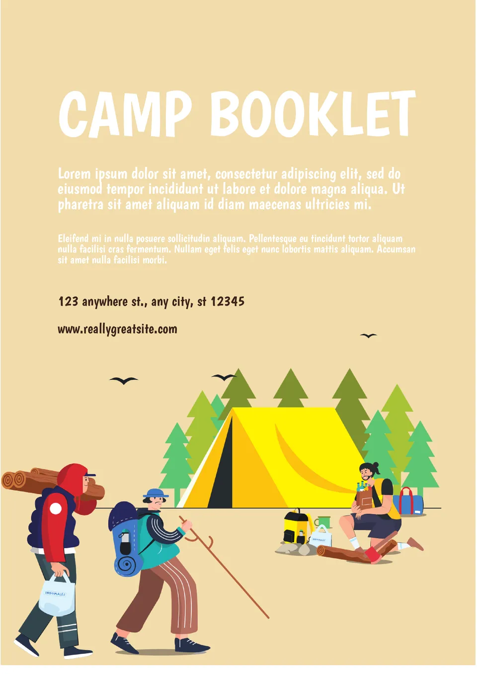 Camp Booklet Template