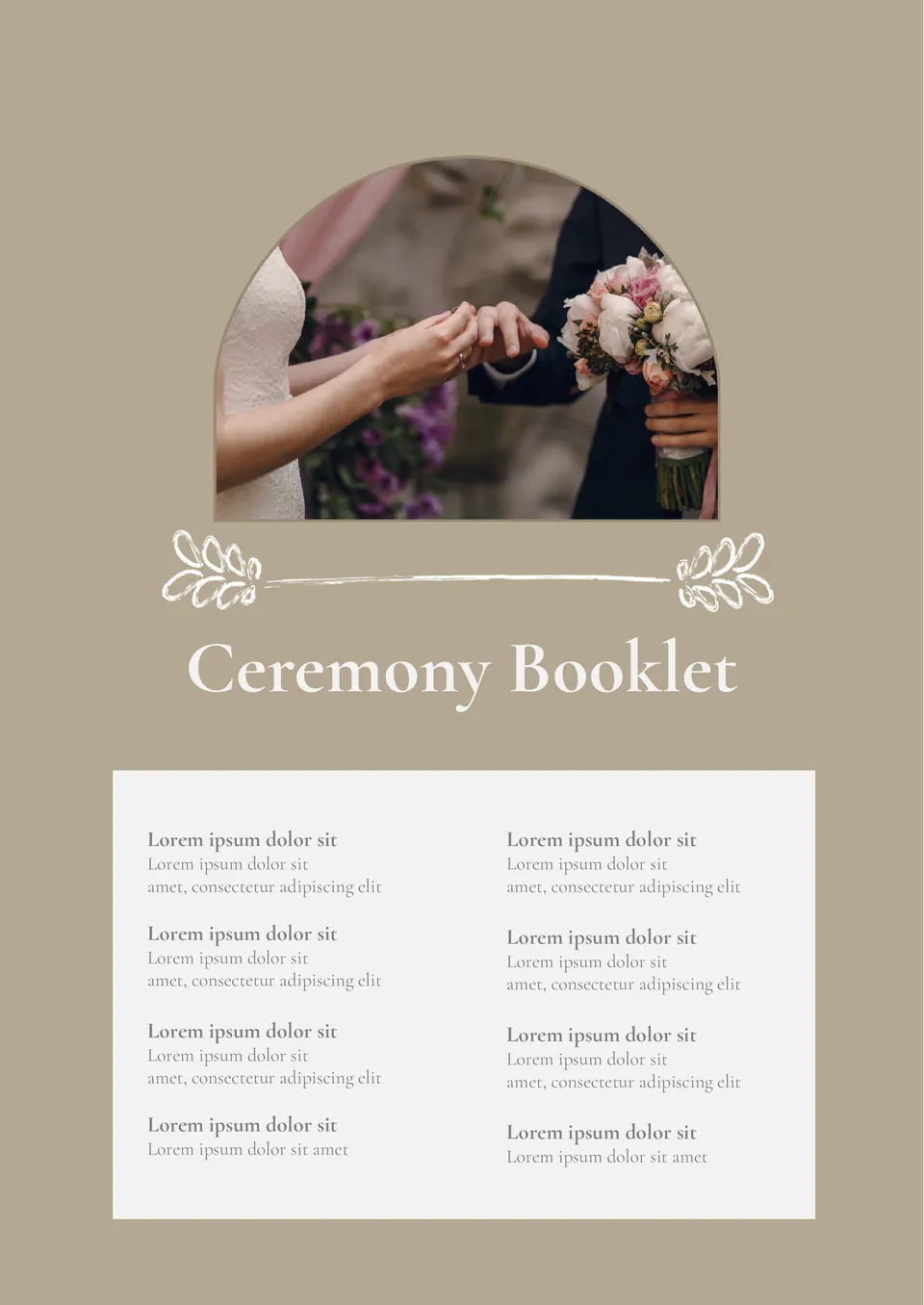 Ceremony Booklet Template