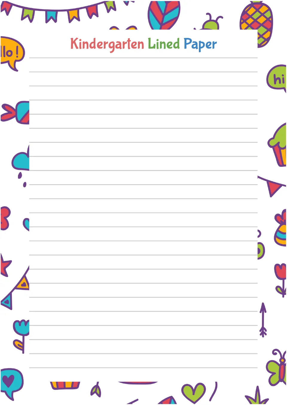 FREE Lined Paper Printable  Many Templates are Available