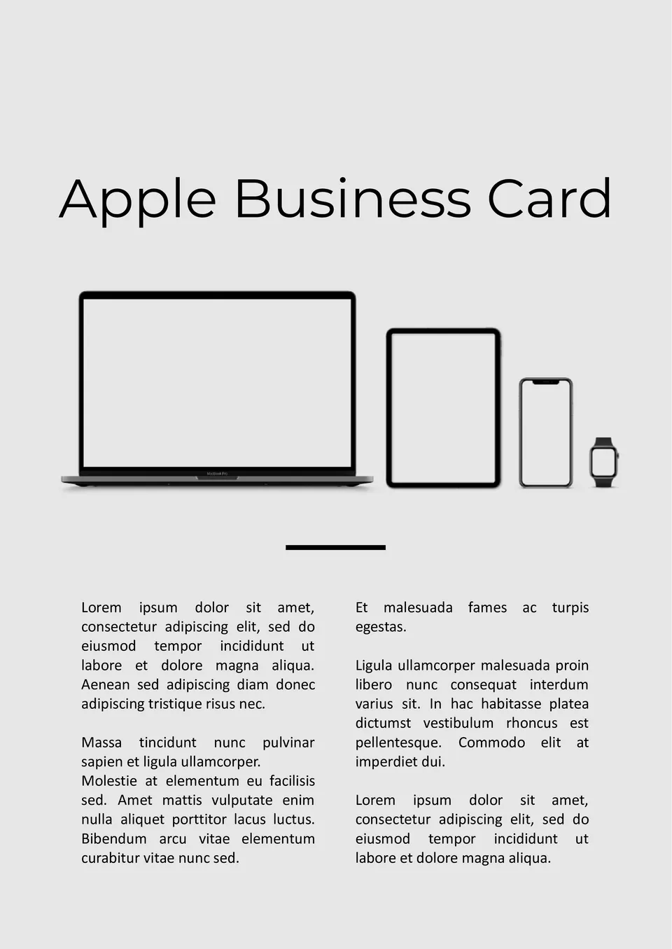 Apple Business Card Template