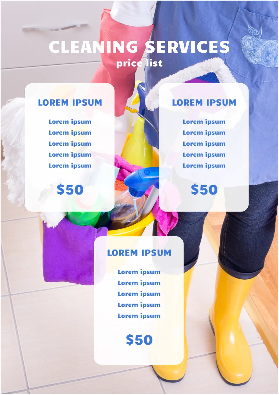 Free Cleaning Services Price List Template For Google Docs