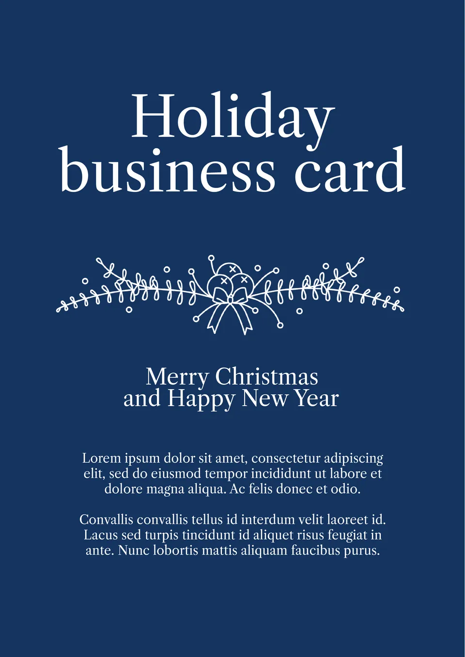 Holiday Business Card Template