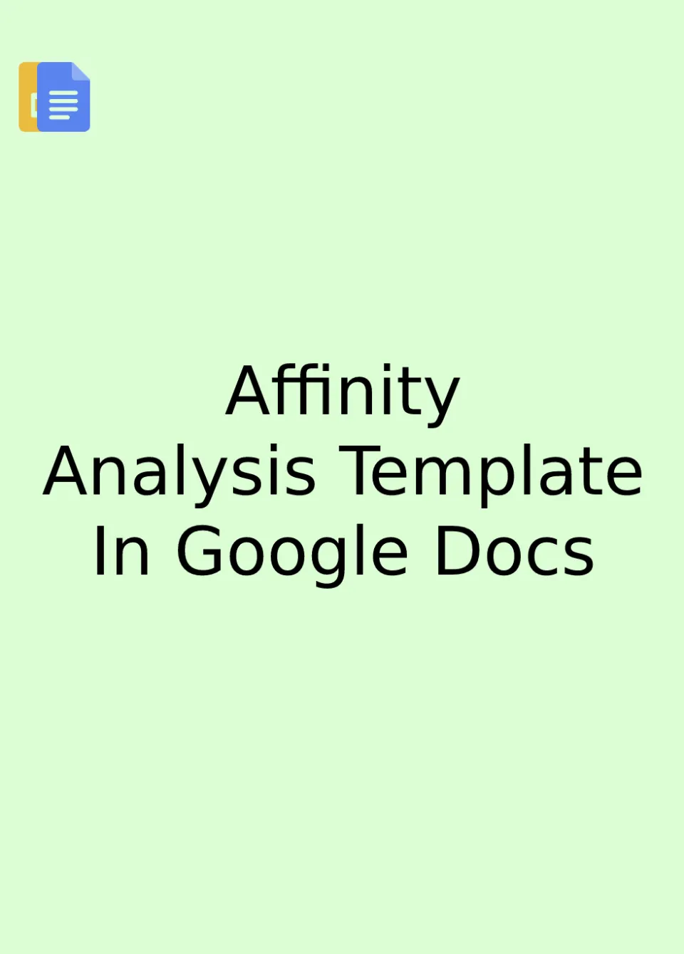 Affinity Analysis Template Google Docs