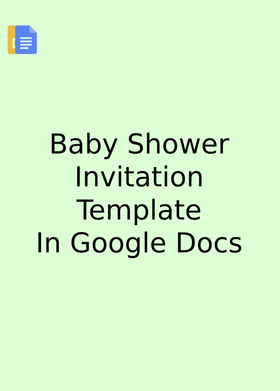 Baby Shower Invitation Template Google Docs