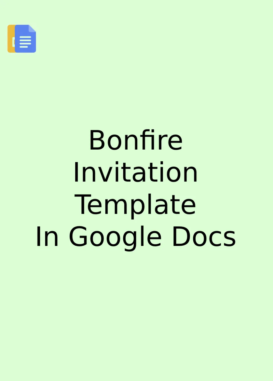 Bonfire Invitation Template Google Docs