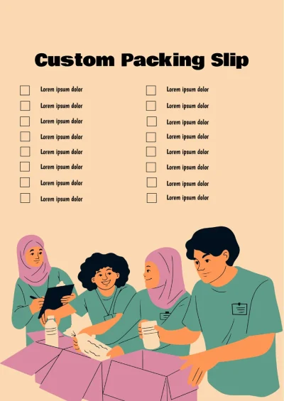Custom Packing Slip Template