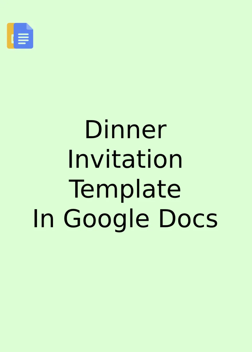 Dinner Invitation Template Google Docs