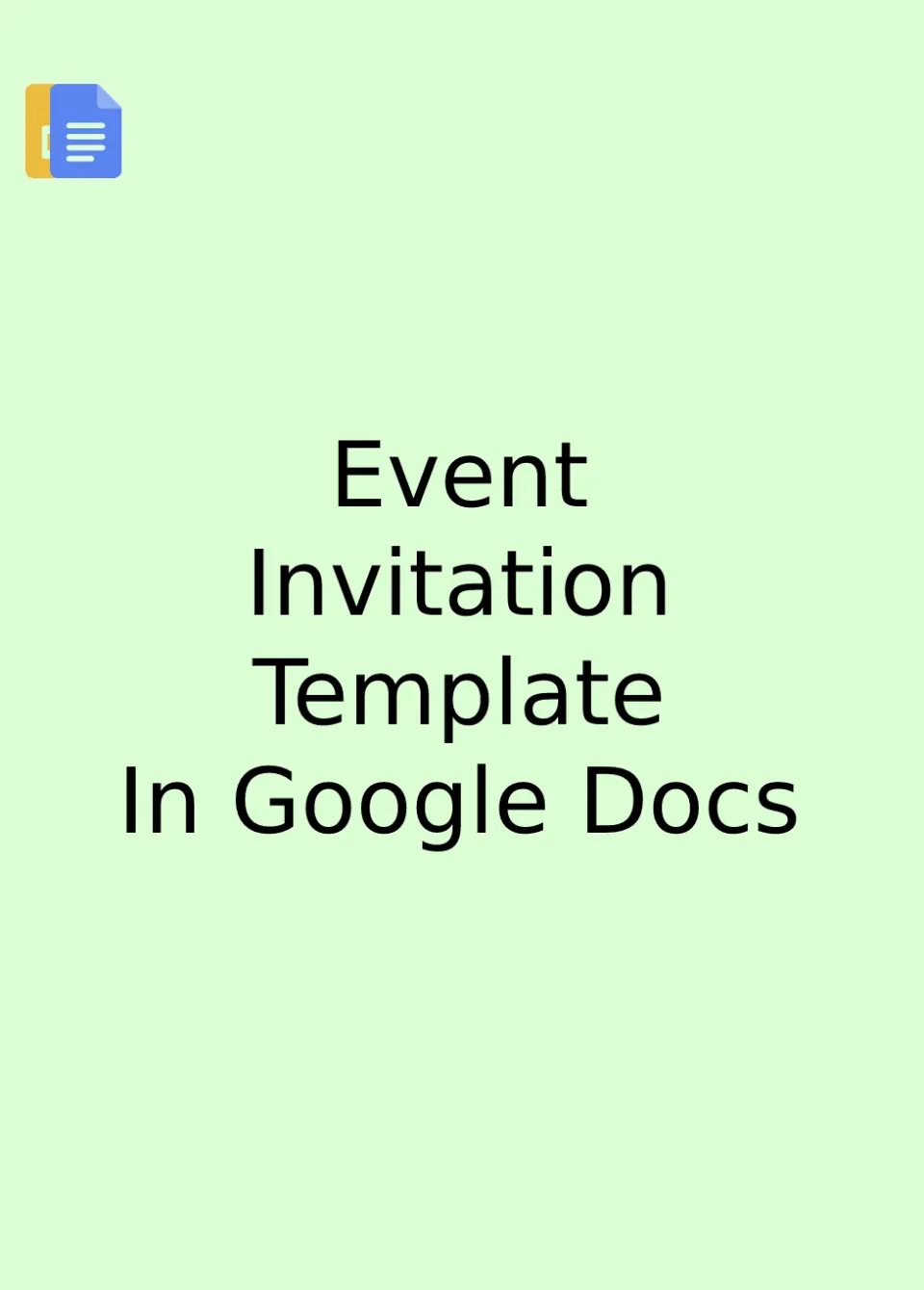 Event Invitation Template Google Docs