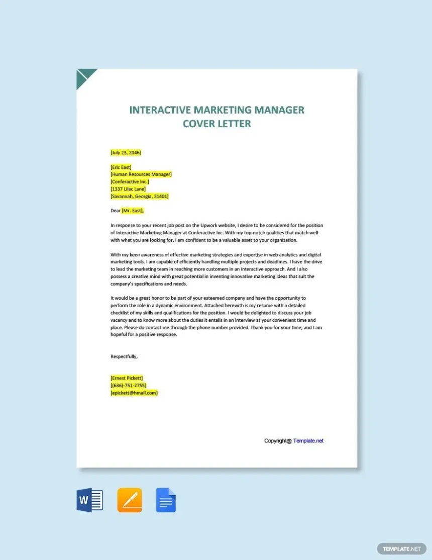 Freelance Web Developer Cover Letter Template For Google Docs