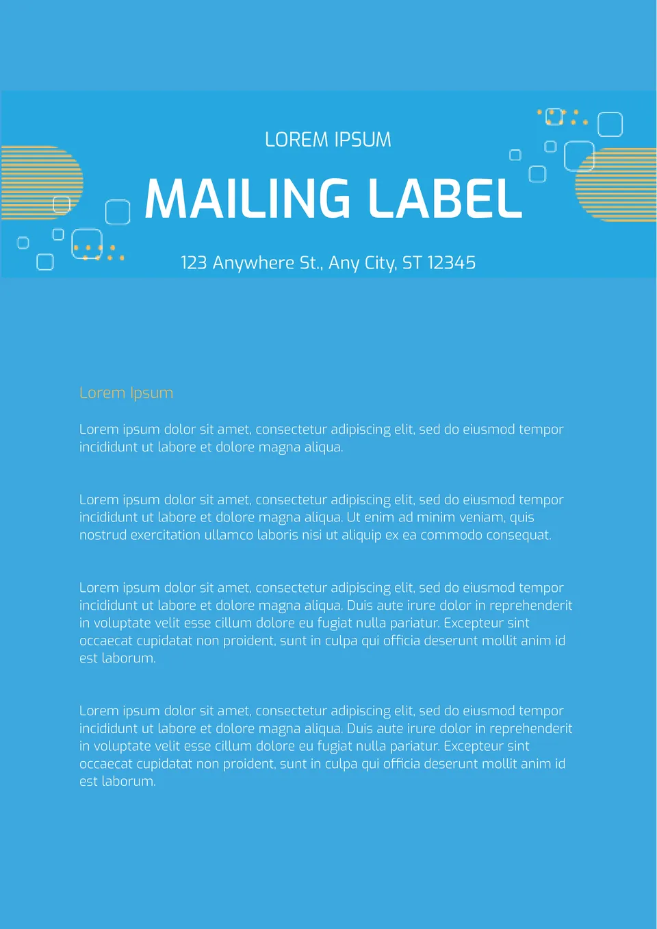 Mailing Label Template Google Docs