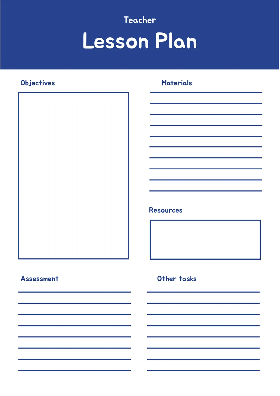 Teacher Lesson Plan Template Google Docs