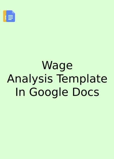 Wage Analysis Template