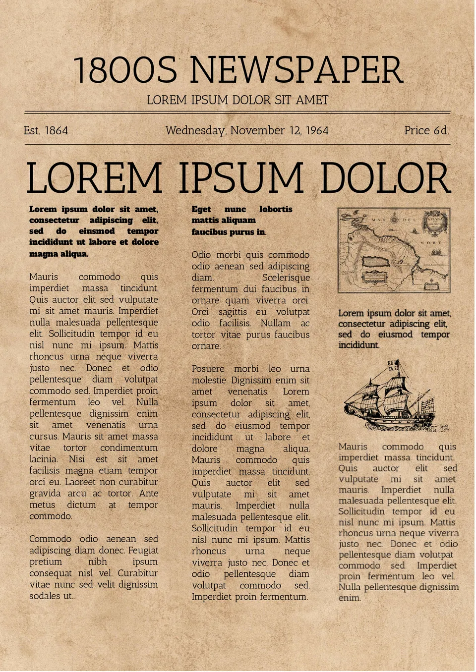 Editable Old Newspaper Template