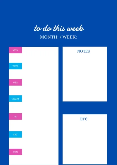 Blank To Do List Template
