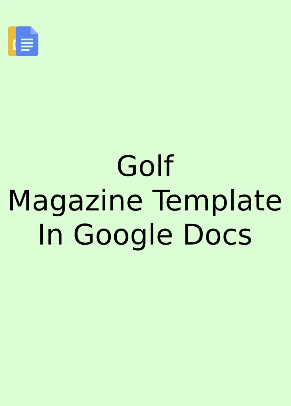 Golf Magazine Template.webp