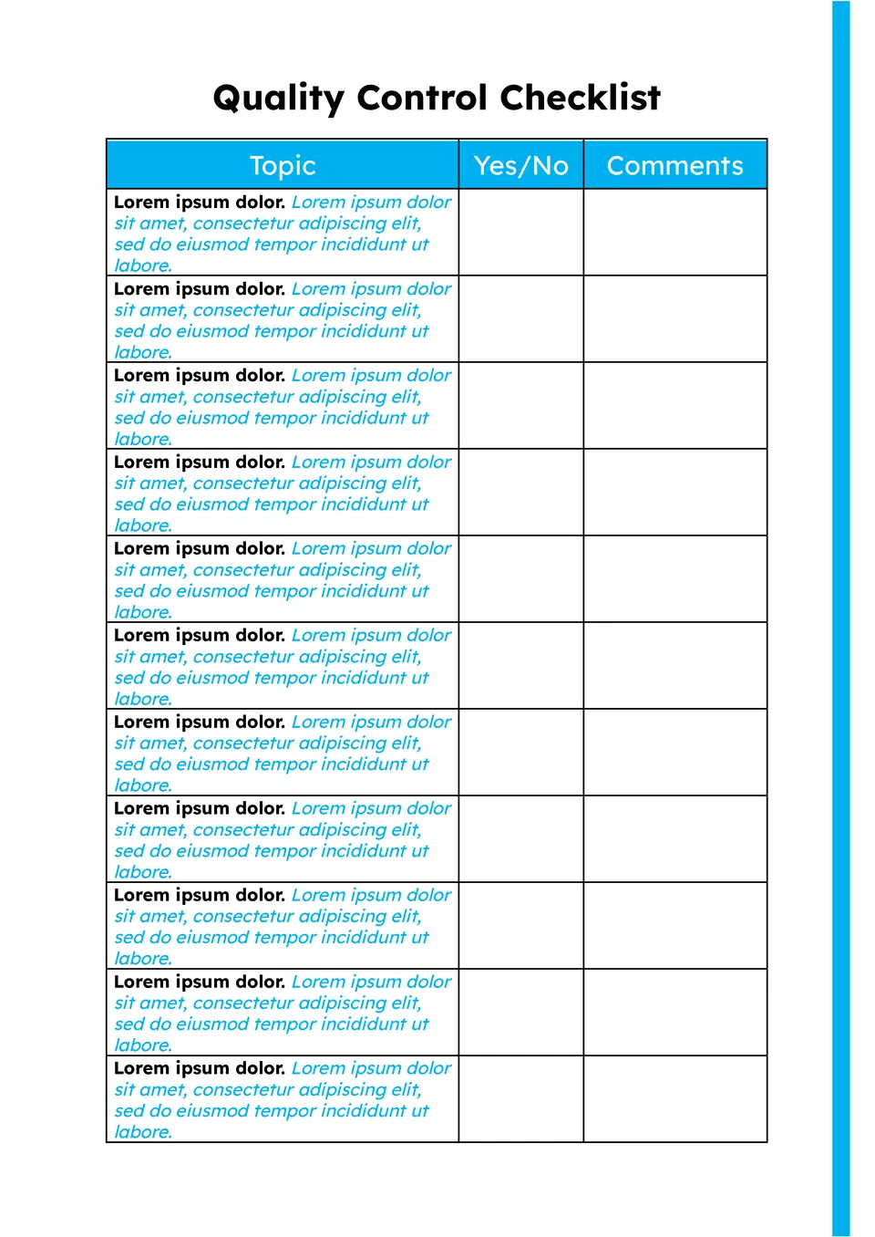 Quality Control Qc Checklist Template Prntbl concejomunicipaldechinu