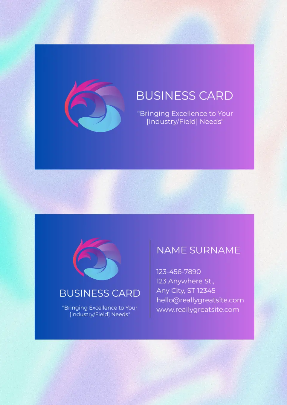 Standard Business Card Template