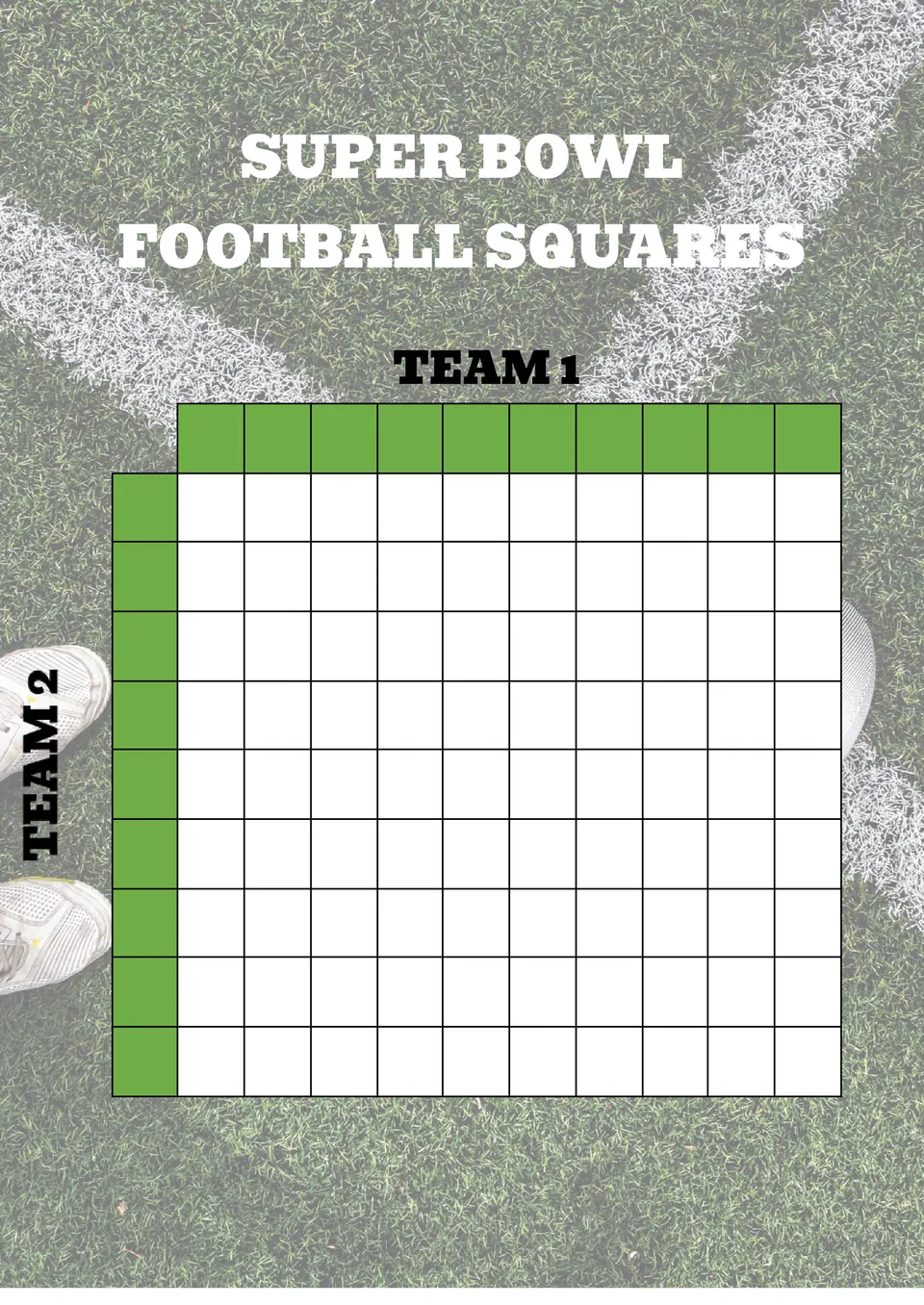 : AnapoliZ Football Pool Poster, (13” inch x 19”inch) Football  Squares Pool Board, Office Pool Football Poster, Big Game Party  Decorations