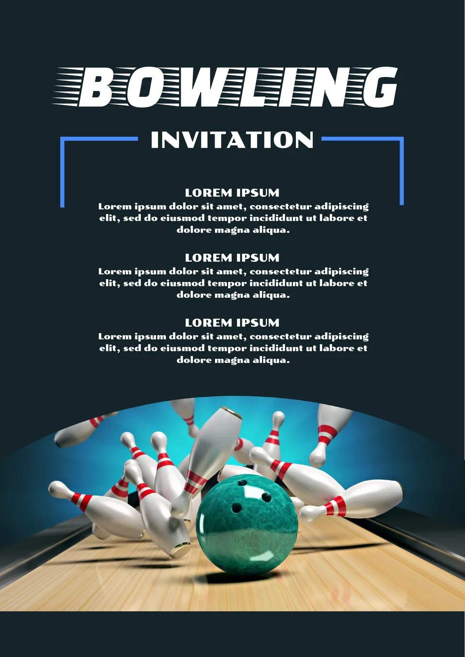 Bowling Invitation Template Google Docs