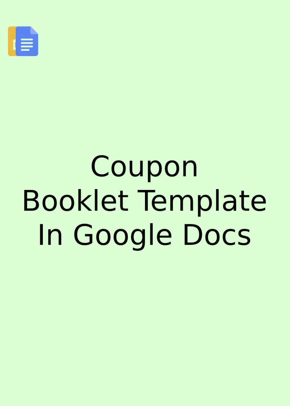 Coupon Booklet Template Google Docs