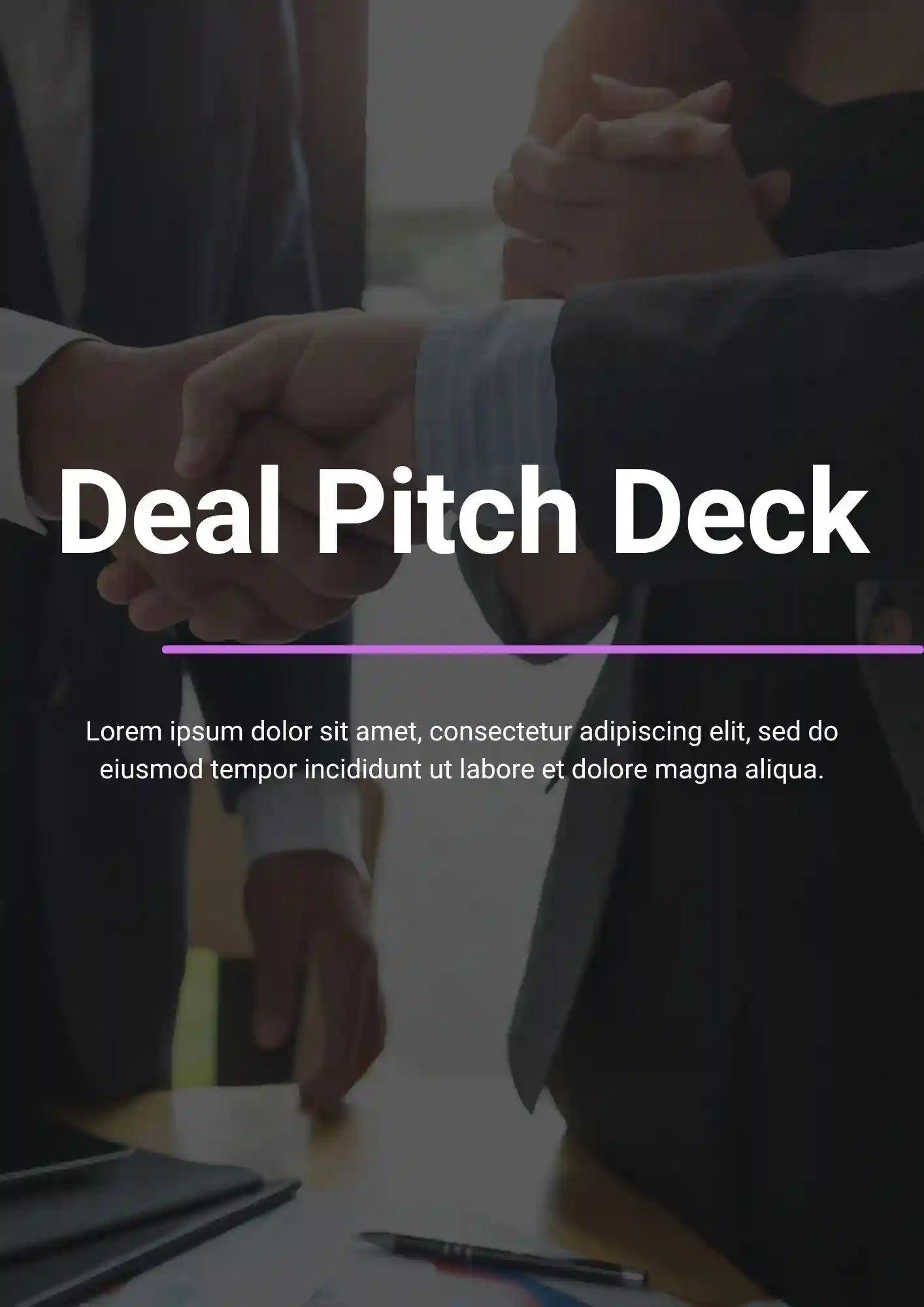 Deal Pitch Deck Template