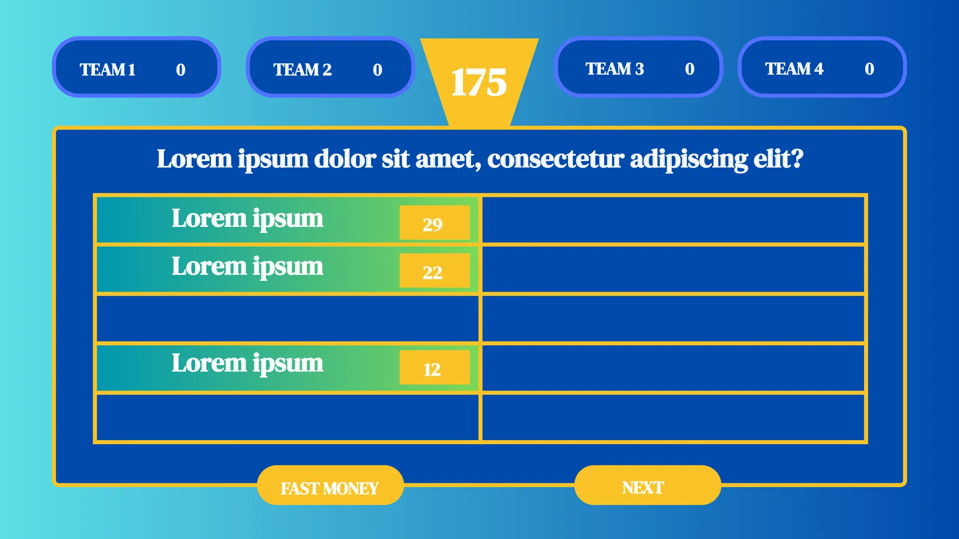 Family Feud Game Template for 4 Teams-3