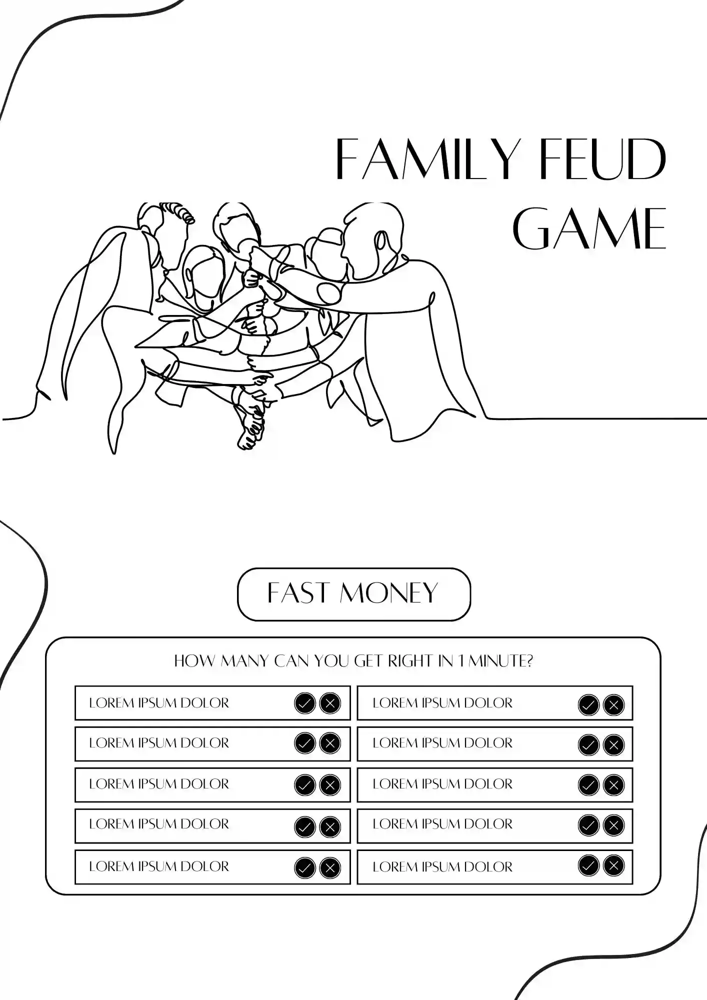 Family Feud Game Template for Large Groups