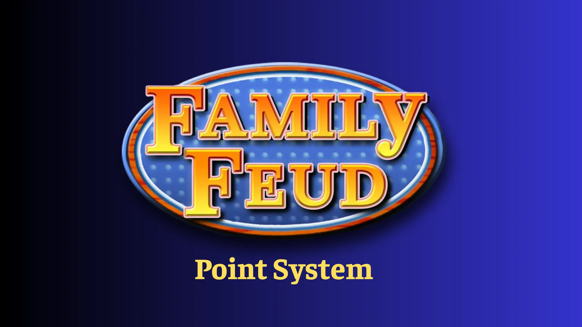 Family Feud Point System Template