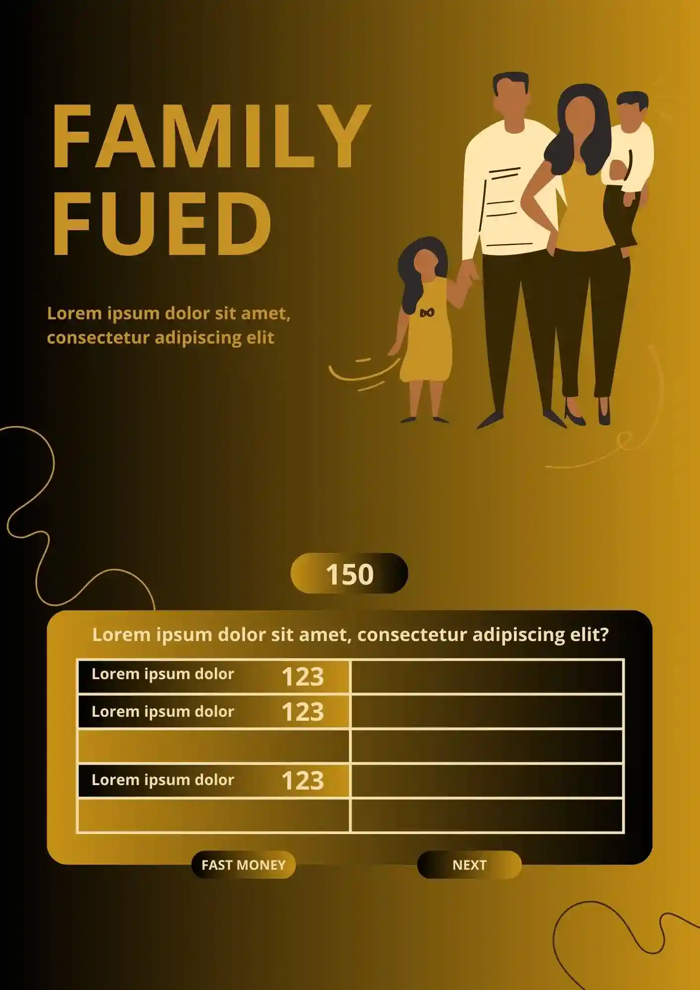 Family Feud Survey Questions Template