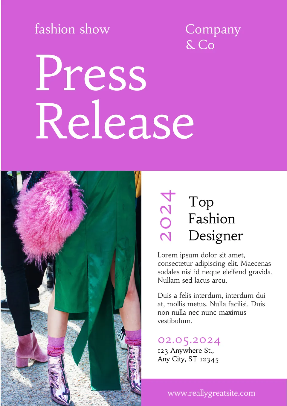 Fashion Show Press Release Template