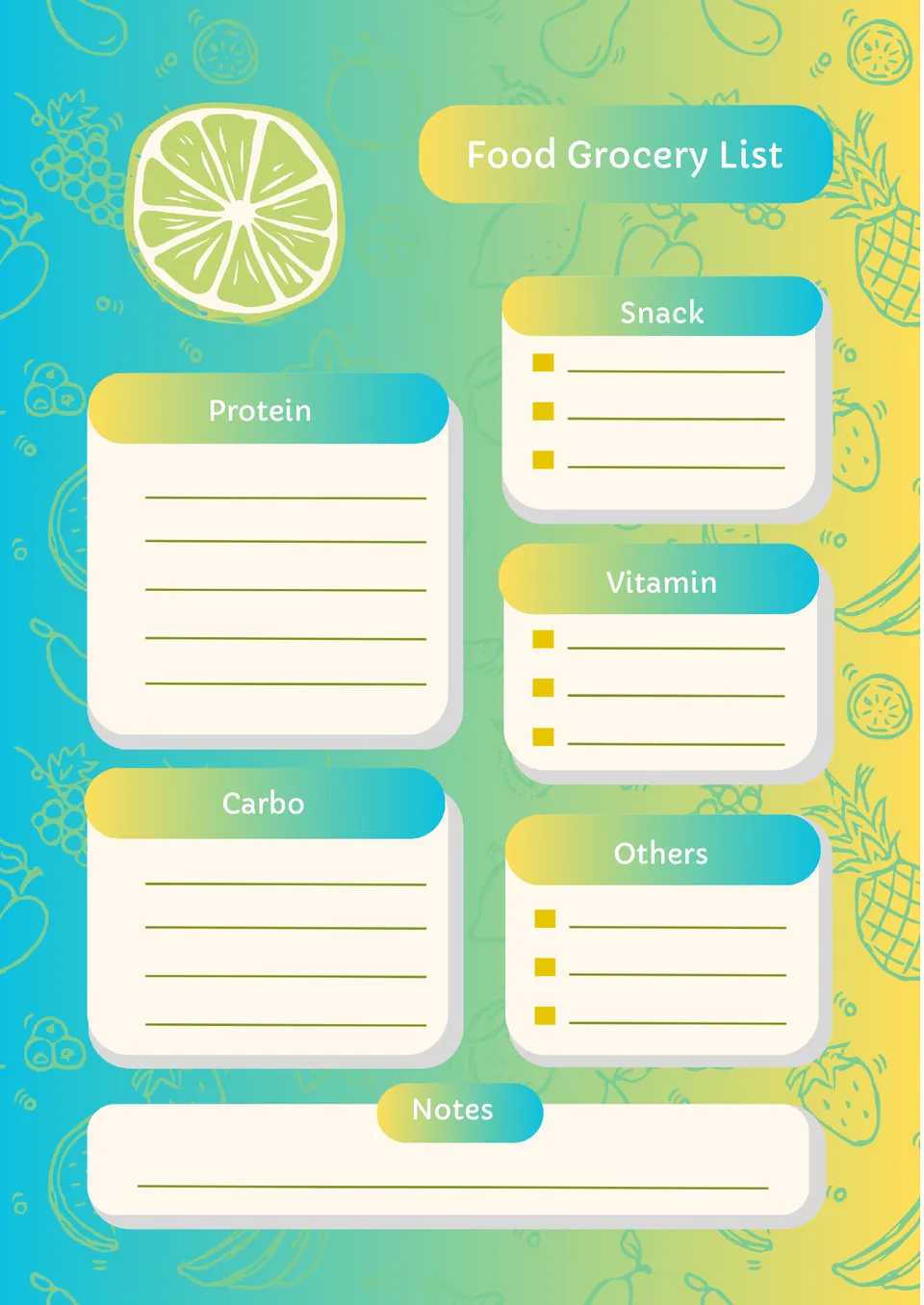 Grocery Shopping List Template Free Google Docs Template NEW 