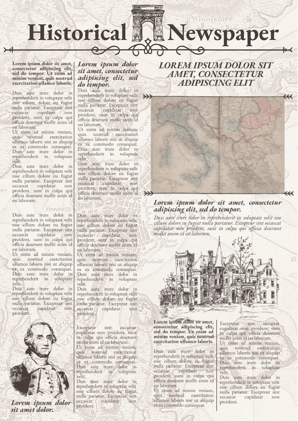 Historical Newspaper Template