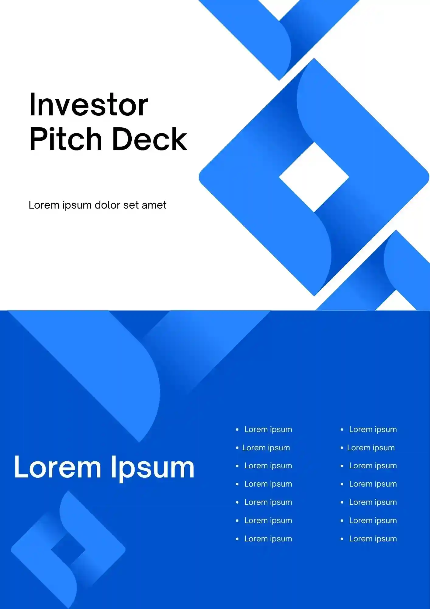 Investor Pitch Deck Template