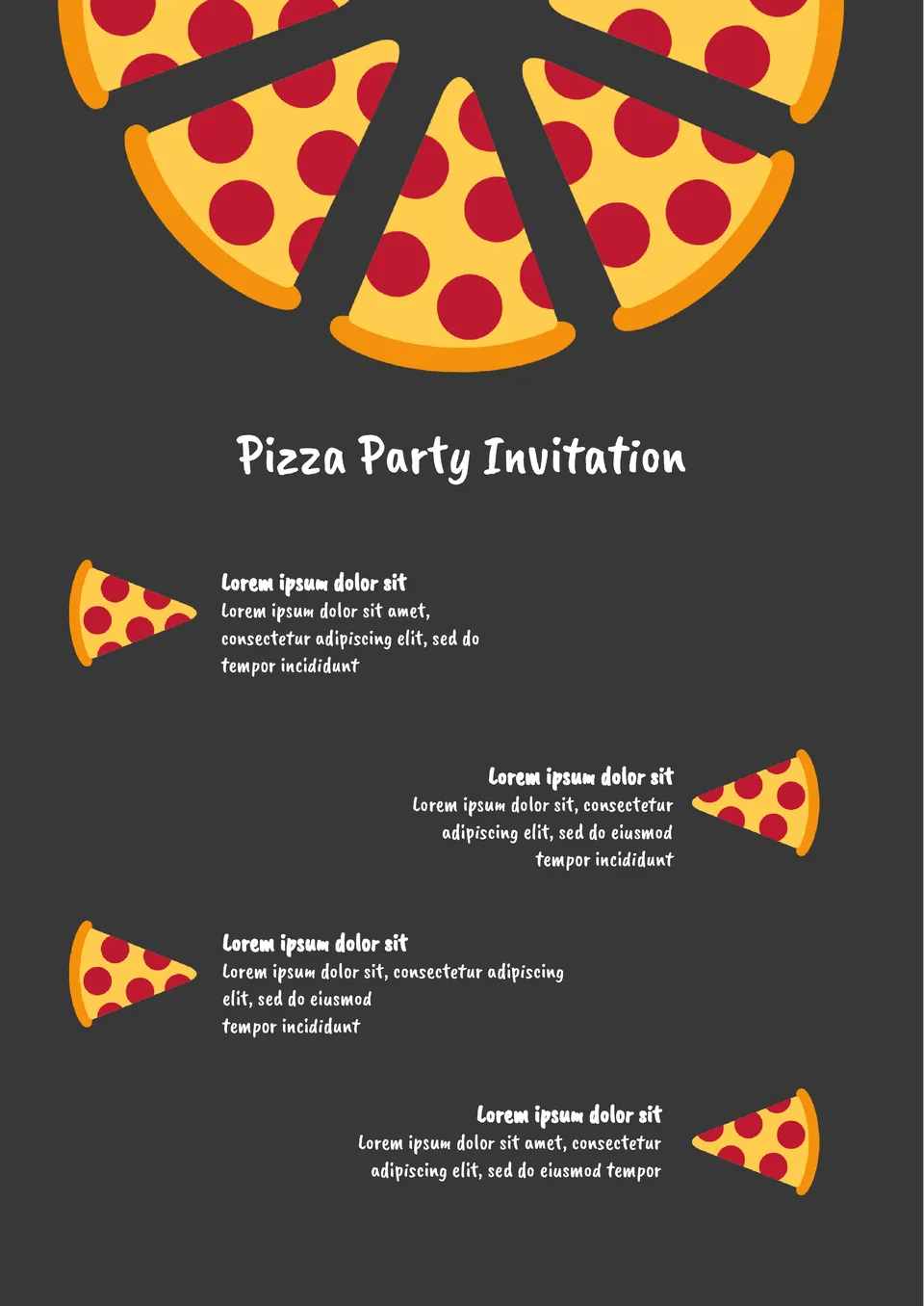 Pizza Party Invitation Template Google Docs