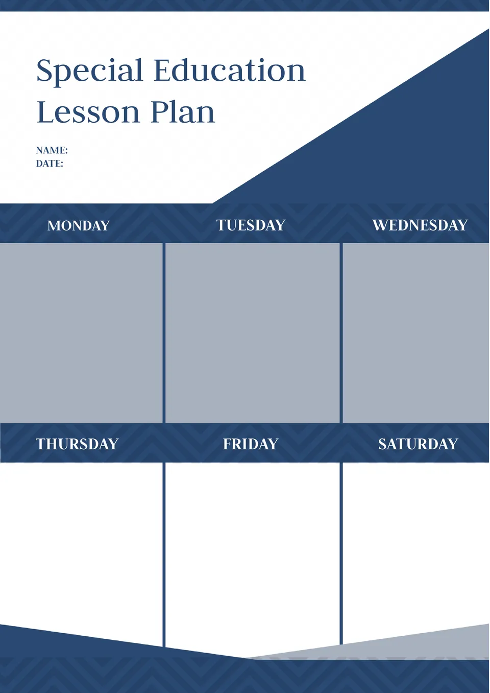 Free Special Education Lesson Plan Template For Google Docs