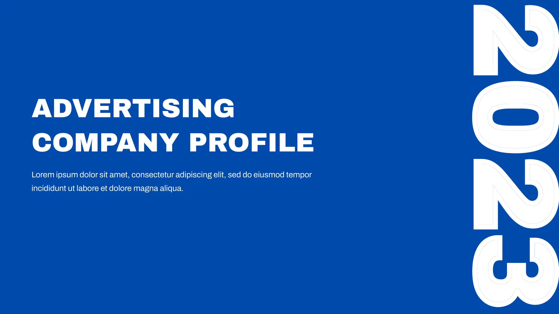 Advertising Company Profile Template -