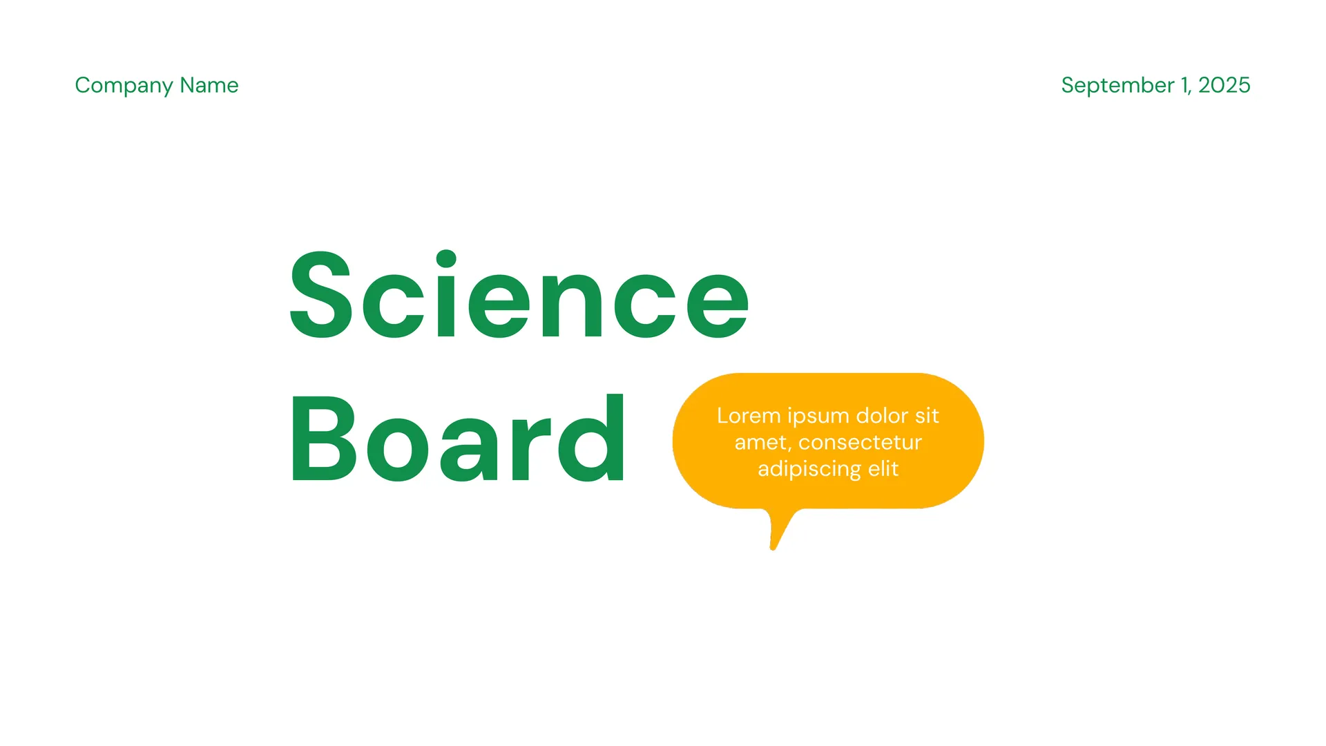 Science Board Template