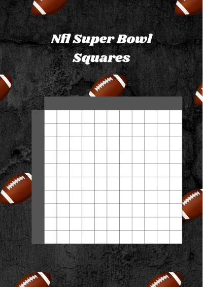 NFL Super Bowl Squares Template