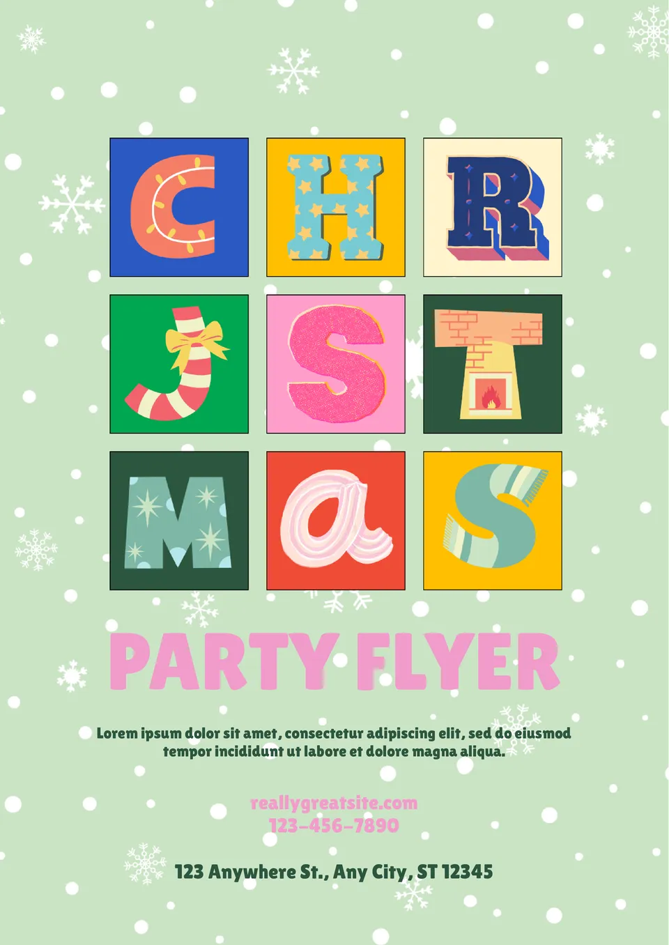 Christmas Party Flyer Template