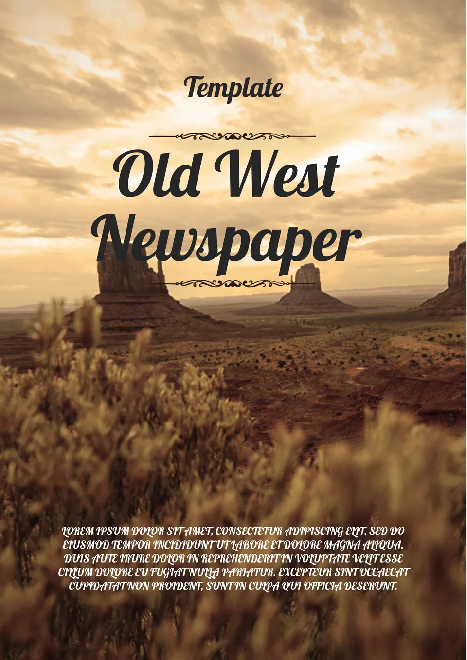 Old West Newspaper Template