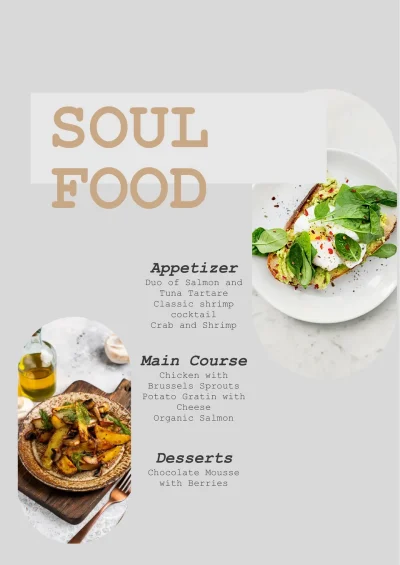 Soul Food Menu Template