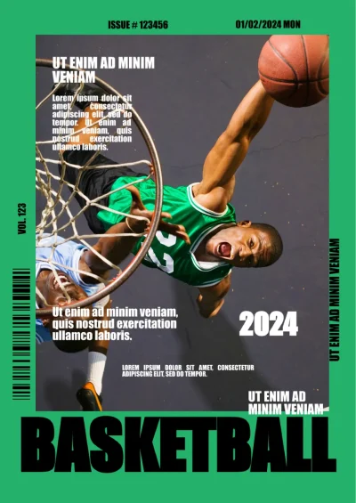 Basketball Magazine Template