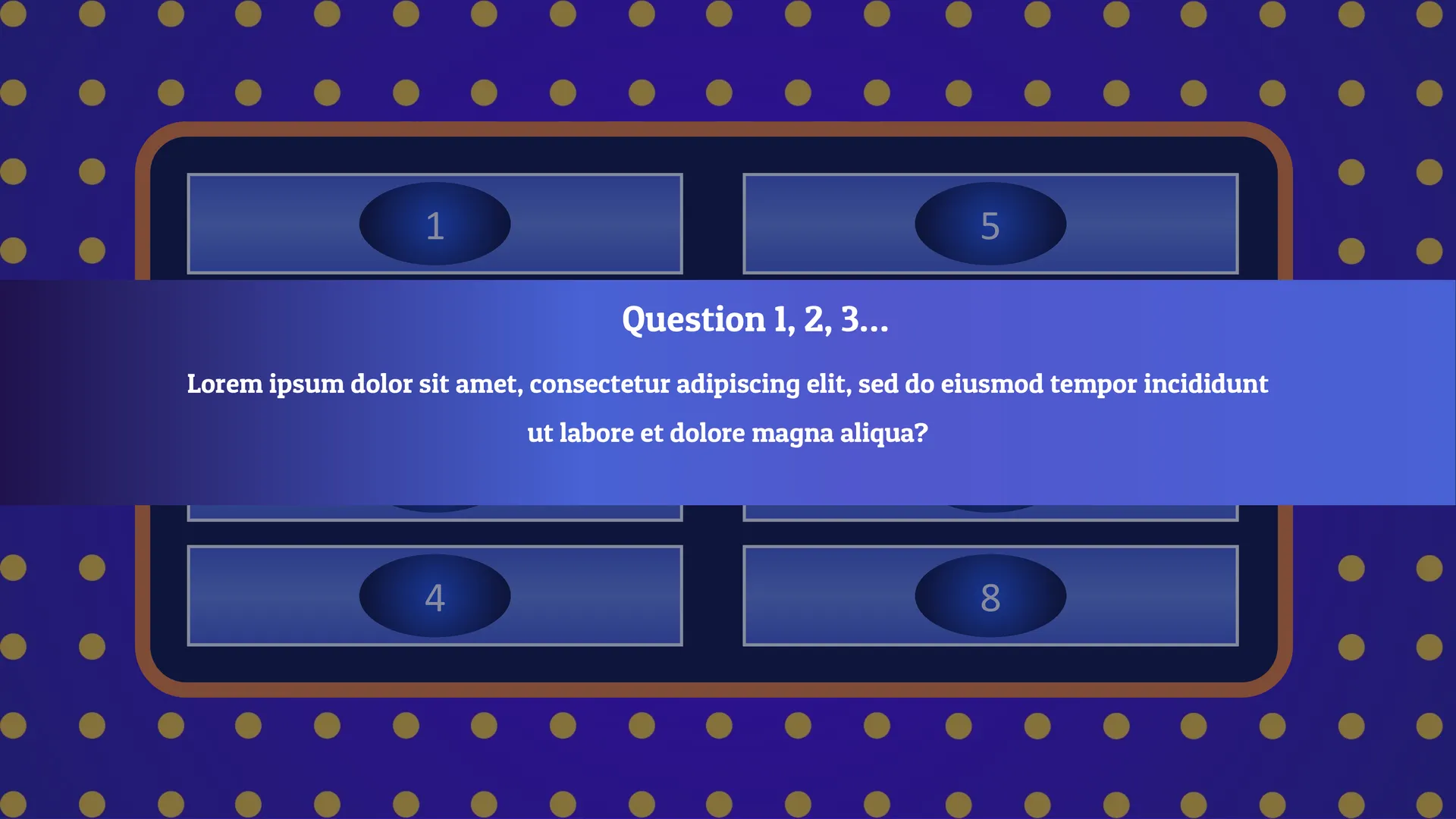 Family Feud Answer Board Template First Slide