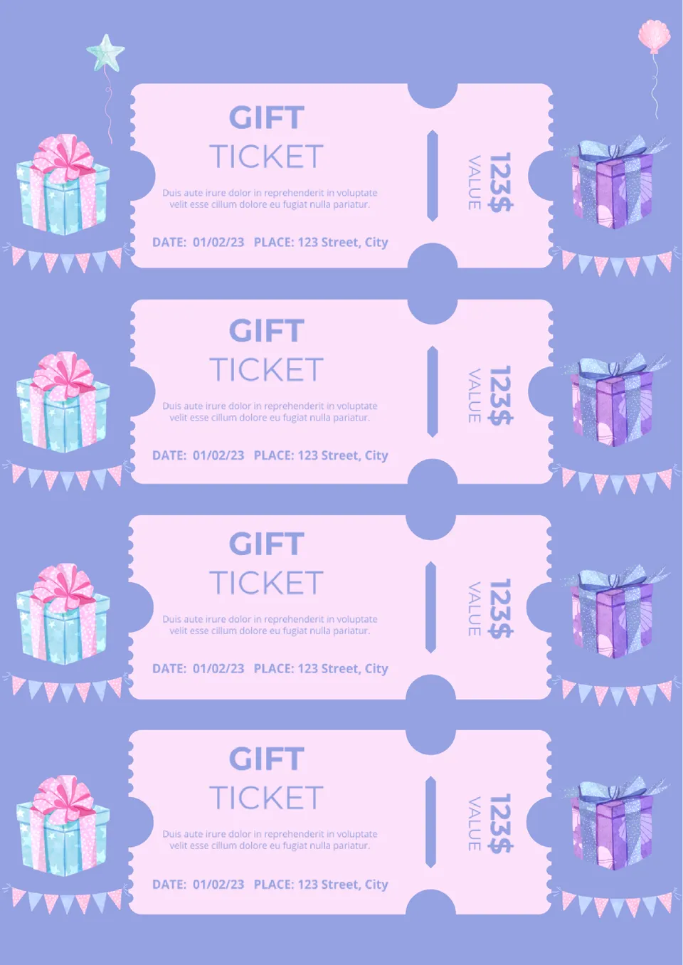 Gift Ticket Template