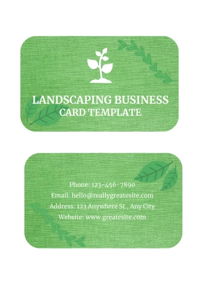 Landscaping Business Card Template